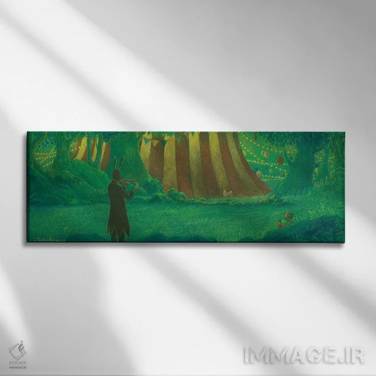 تابلو دکوراتیو پشت چادر سیرک اثر توشیو ایبینه - نمای روبهرو روی دیوار