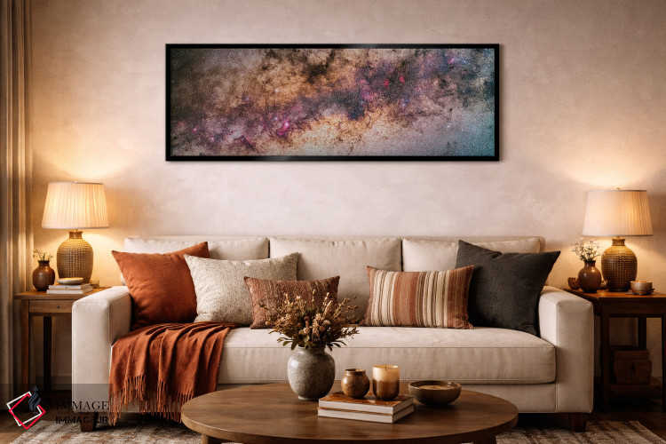 تابلو دکوراتیو پانورامای موزاییکی از منطقه غنی مرکز کهکشان راه شیری اثر آلن دایر - D6B