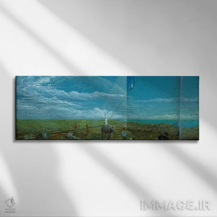 تابلو دکوراتیو پارک دیوارنگاری اثر توشیو ایبینه - نمای روبهرو روی دیوار