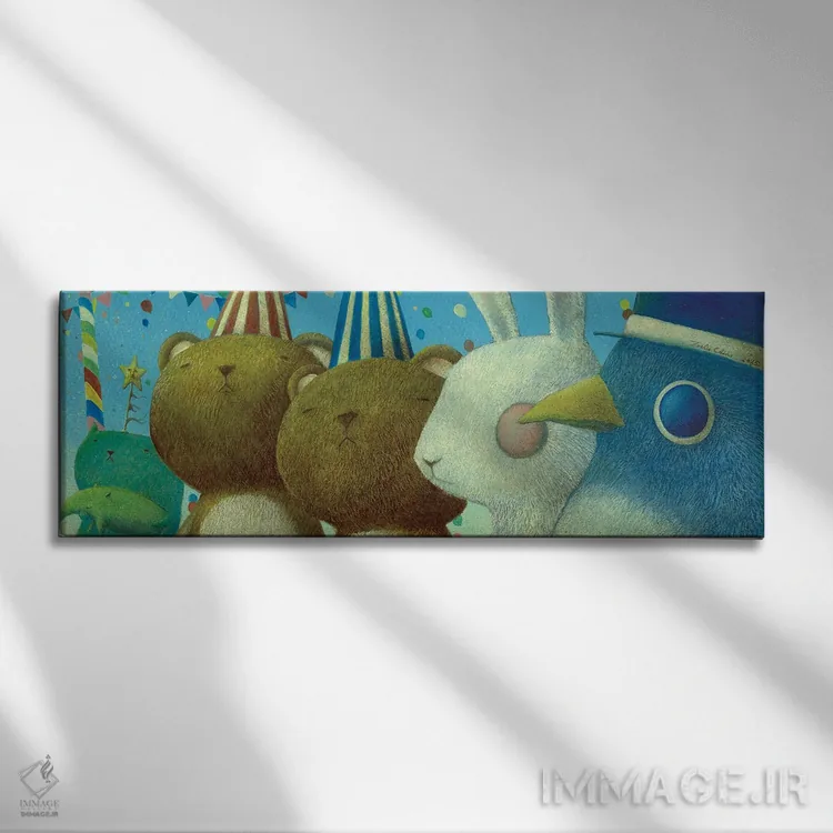 تابلو دکوراتیو در دل روز بامزه اثر توشیو ایبینه - نمای روبهرو روی دیوار