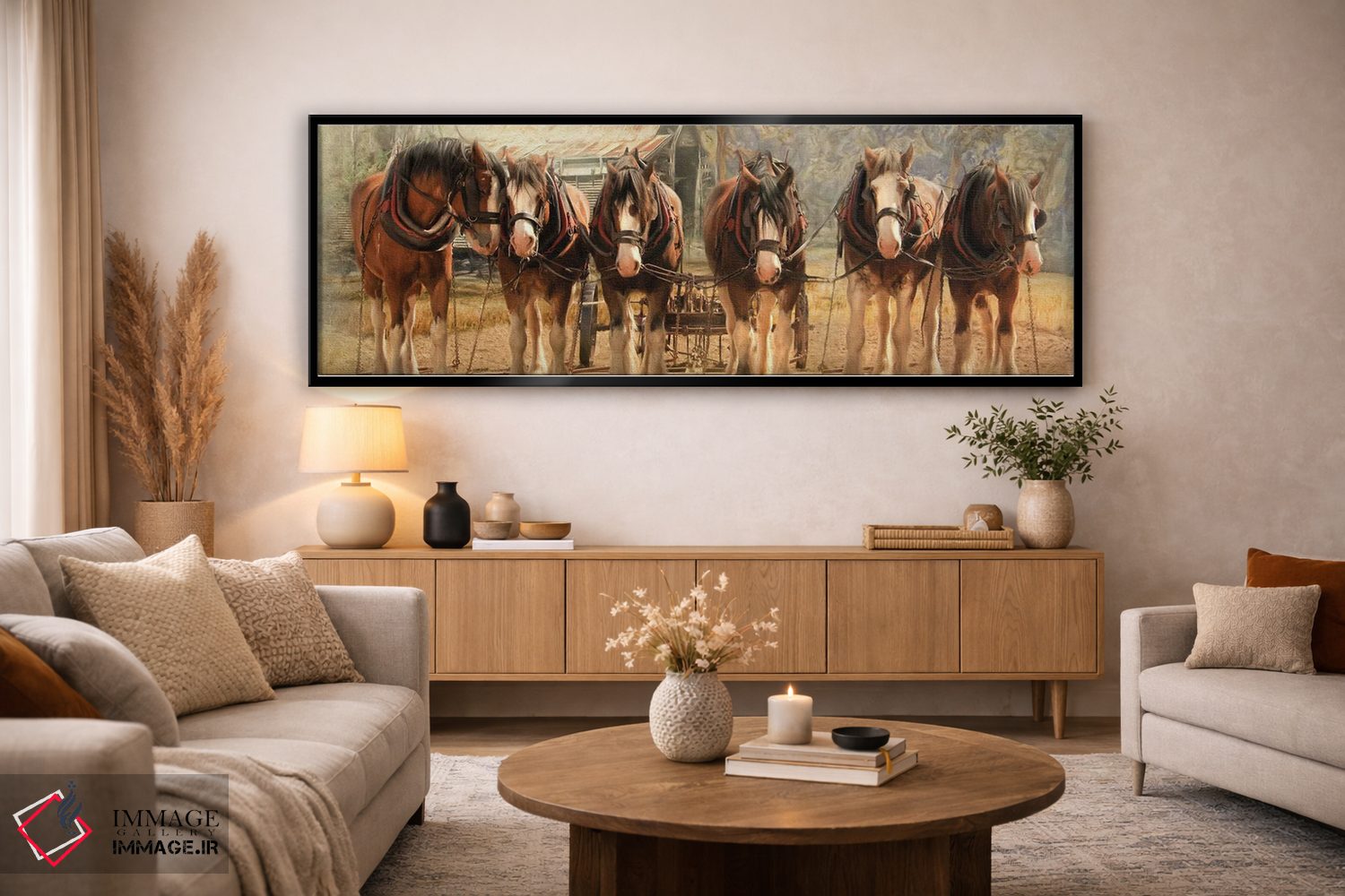 تابلو دکوراتیو شش تایی در یراق اثر ترودی سیموندز - D4B