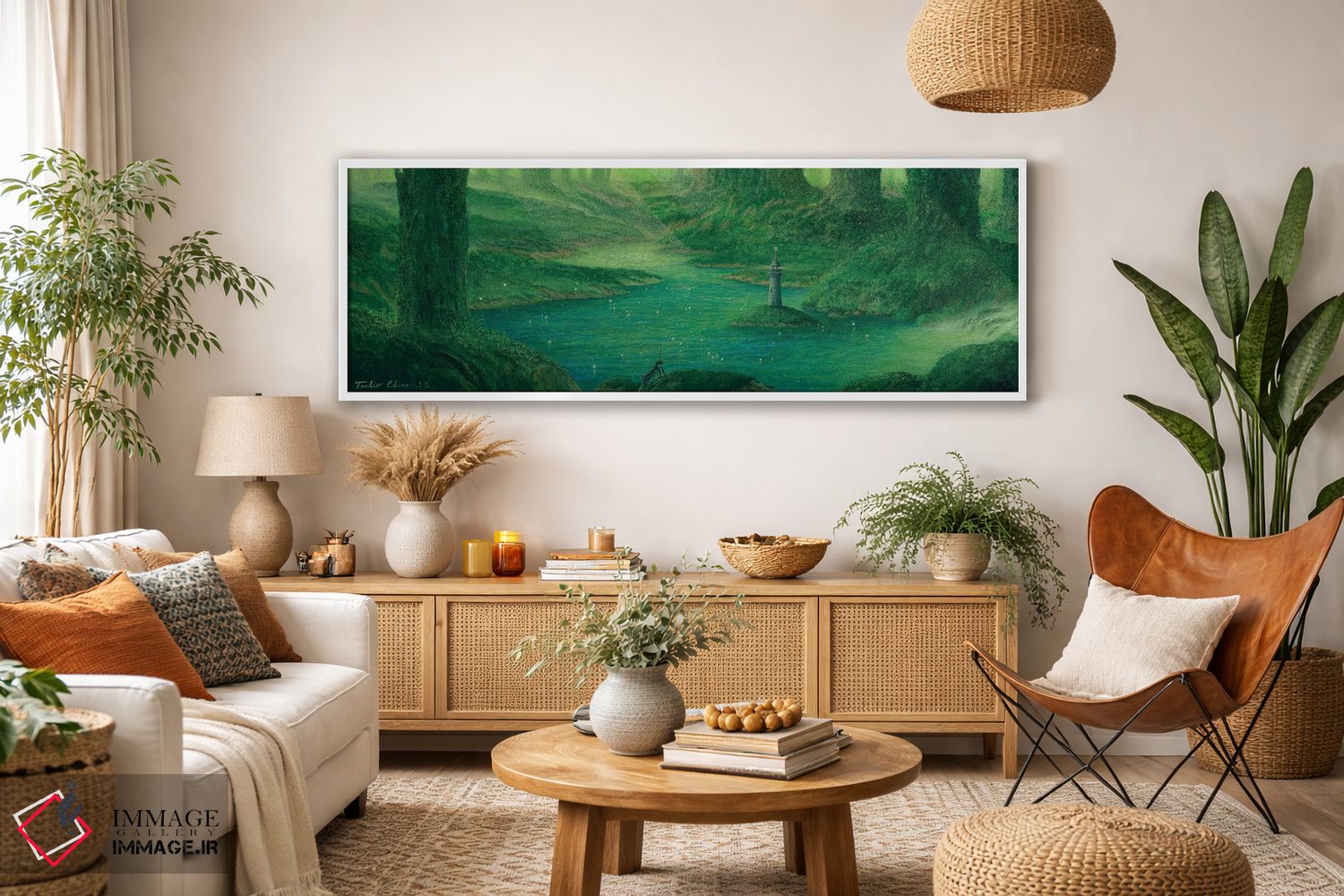 تابلو دکوراتیو فانوس دریایی در جنگل اثر توشیو ایبینه - D2W