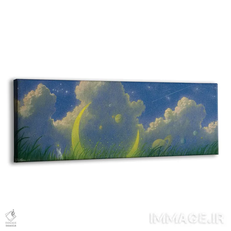 تابلو دکوراتیو دشت سیاره ای اثر توشیو ایبینه - نمای پرسپکتیو محصول