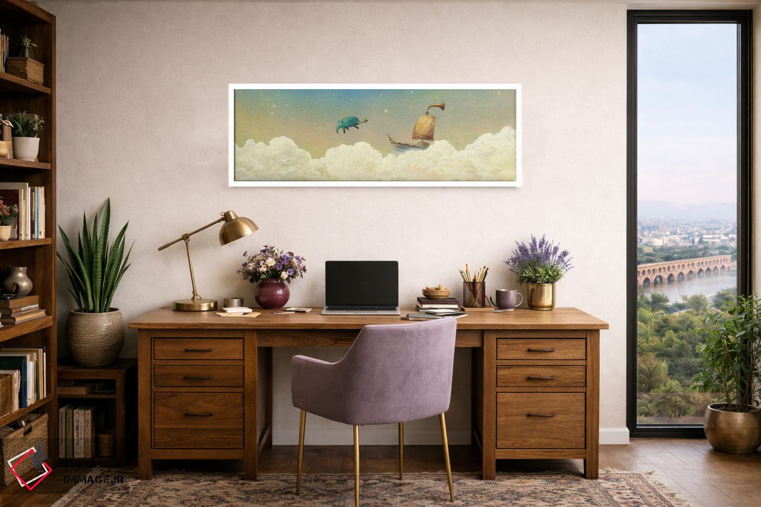 تابلو دکوراتیو تاپیر جهنده اثر توشیو ایبینه - D1W