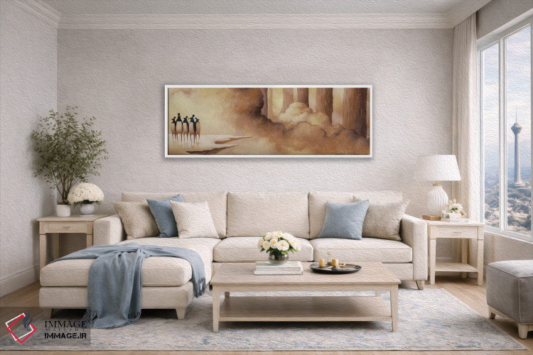 تابلو دکوراتیو ابر تابستانی به سوی جنگل زمستانی اثر توشیو ایبینه - D3W