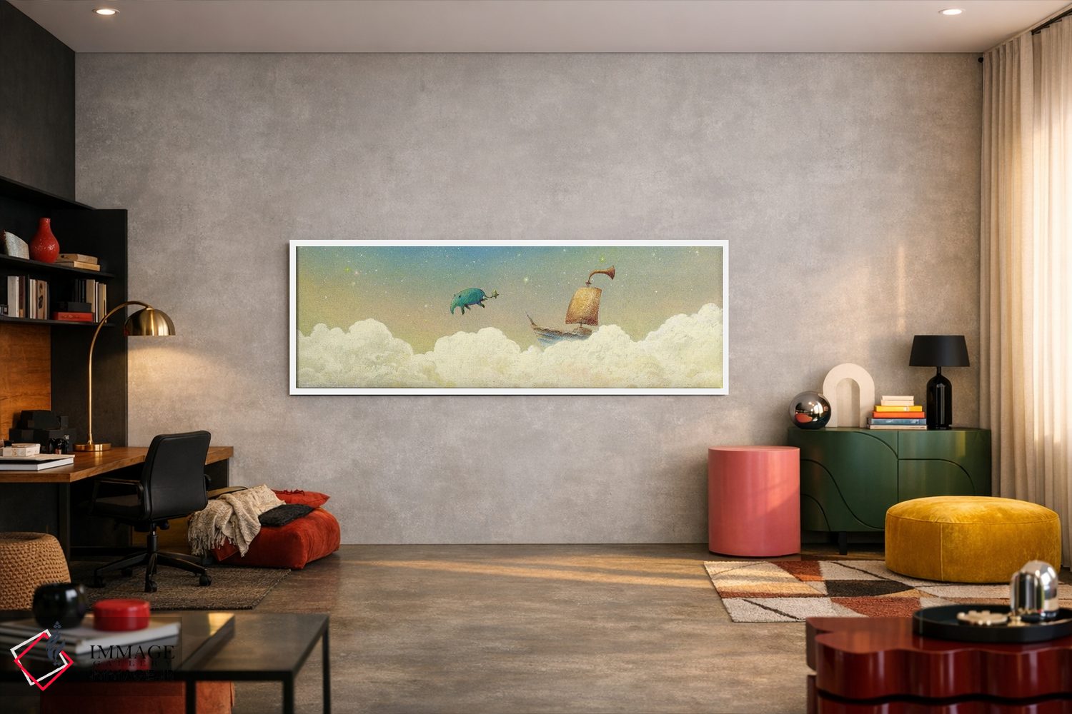 تابلو دکوراتیو تاپیر جهنده اثر توشیو ایبینه - D4W