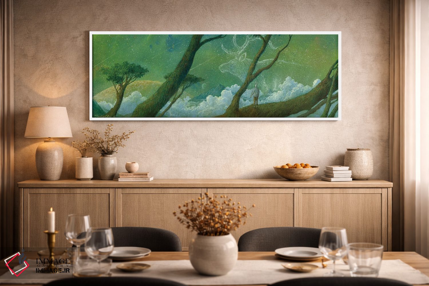 تابلو دکوراتیو رهگذر شب اثر توشیو ایبینه - D1W