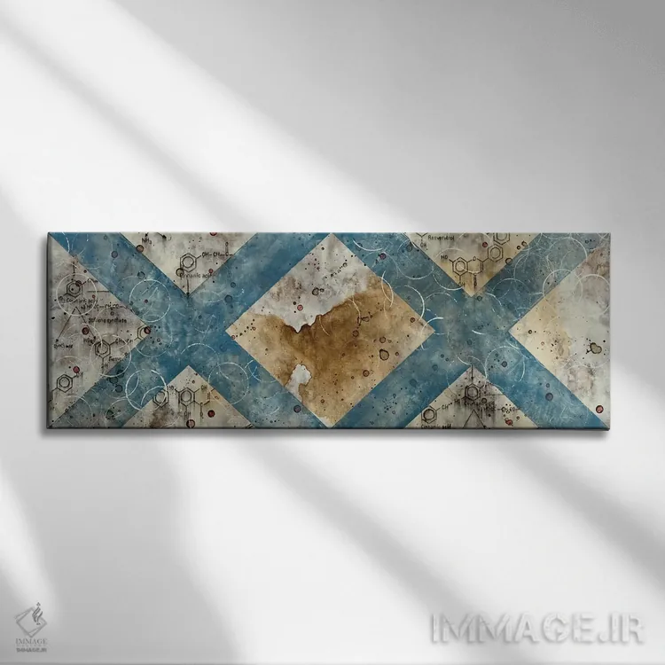 تابلو انتزاعی معجزه انتزاع شیمیایی شماره ۶ اثر تیلور اسمیت - نمای روبهرو روی دیوار