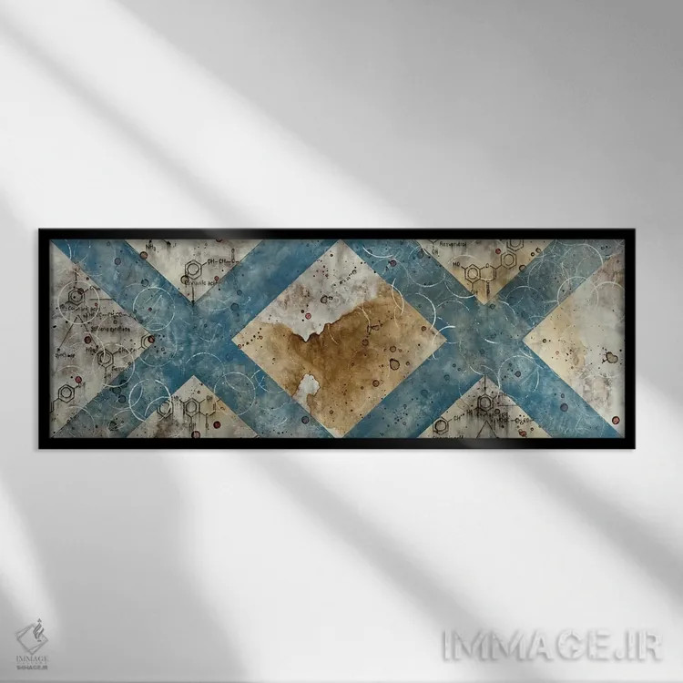 تابلو انتزاعی معجزه انتزاع شیمیایی شماره ۶ اثر تیلور اسمیت - نمای قابدار مشکی