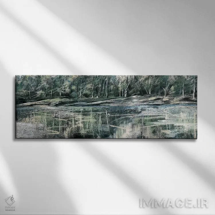 تابلو دکوراتیو مطالعه منظره پاستلی اثر استودیوهای تره سورله - نمای روبهرو روی دیوار