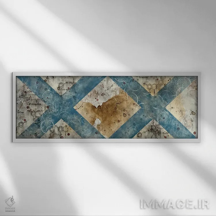 تابلو انتزاعی معجزه انتزاع شیمیایی شماره ۶ اثر تیلور اسمیت - نمای قابدار سفید