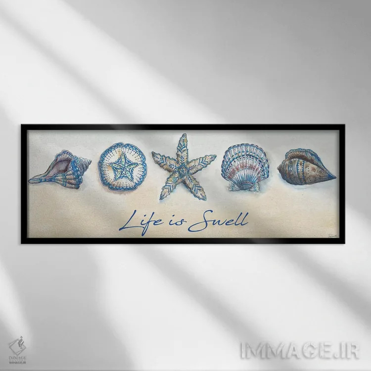 تابلو دکوراتیو پنل صدفی بوهمی اثر استودیوهای تره سورله - نمای قابدار مشکی