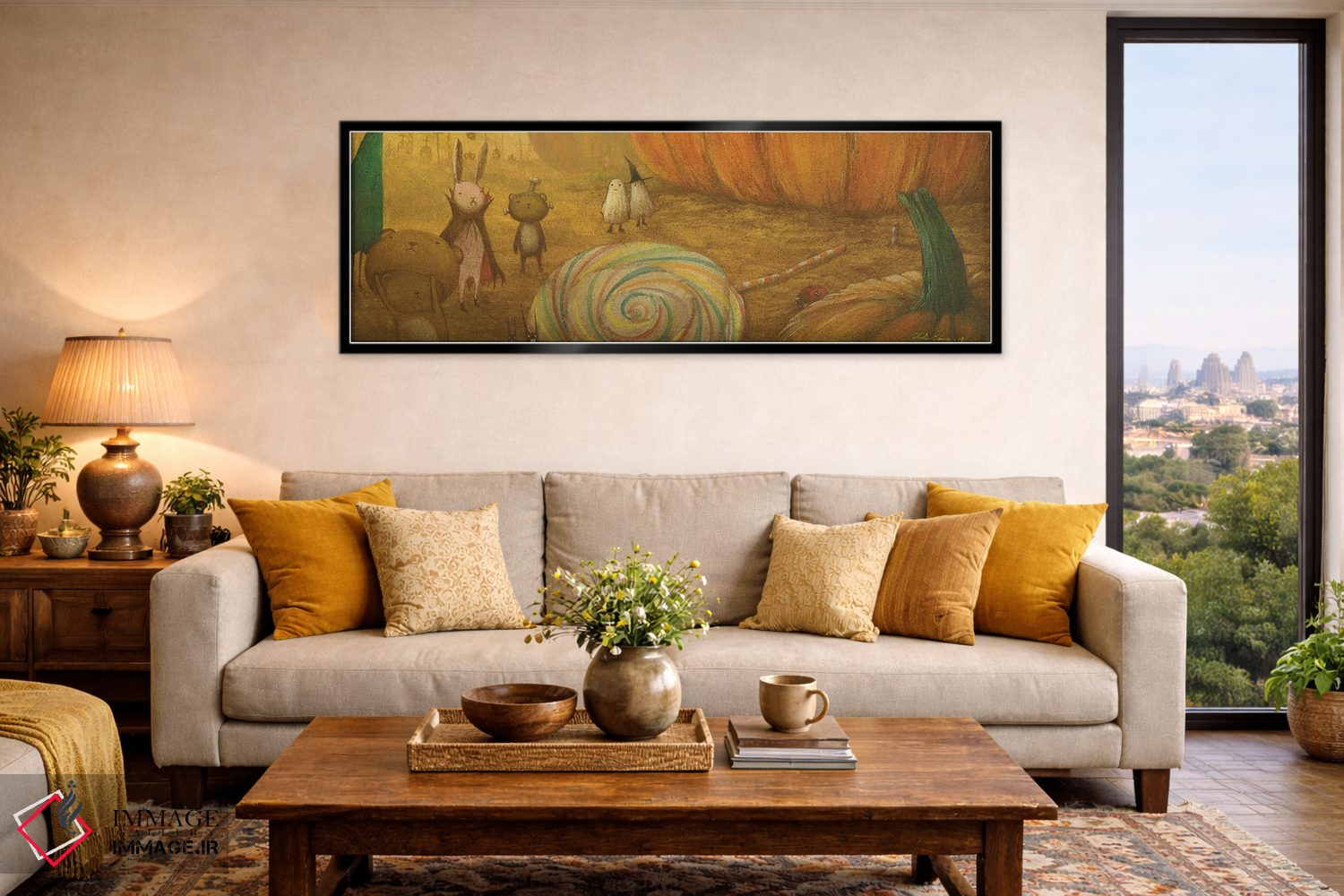 تابلو دکوراتیو اتفاقی در صبح هالووین اثر توشیو ایبینه - D5B