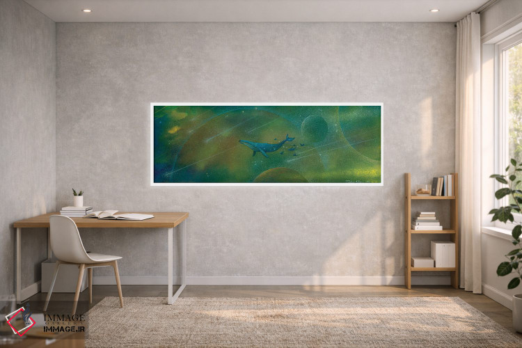 تابلو دکوراتیو شناور در جهان اثر توشیو ایبینه - D1W