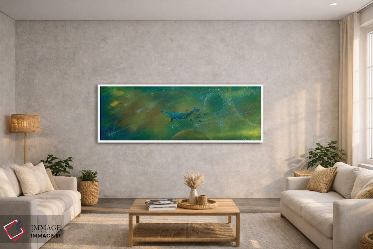 تابلو دکوراتیو شناور در جهان اثر توشیو ایبینه - D3W