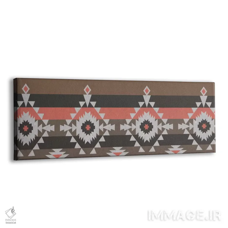 تابلو انتزاعی Black & Red Tribal Pattern I,نقش قبیله ای خاکستری… اثر فایو بای فایو کالکتیو - نمای پرسپکتیو محصول