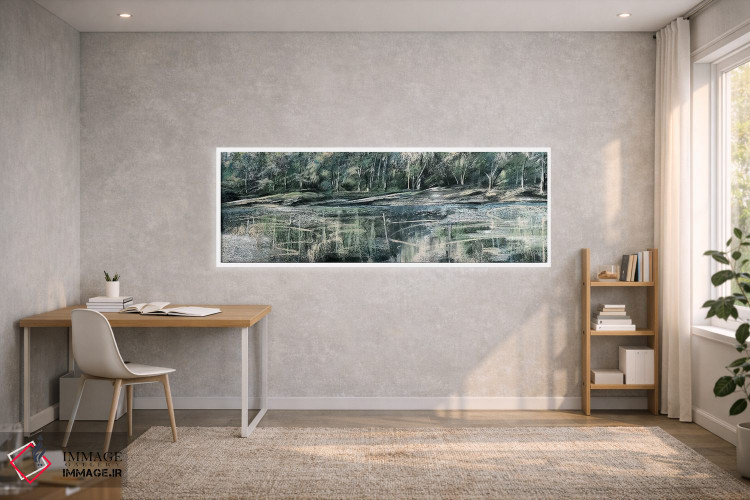 تابلو دکوراتیو مطالعه منظره پاستلی اثر استودیوهای تره سورله - D1W