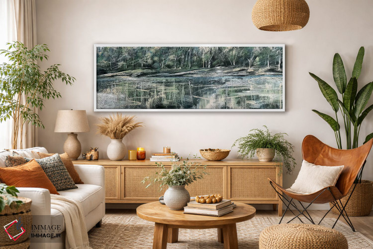 تابلو دکوراتیو مطالعه منظره پاستلی اثر استودیوهای تره سورله - D3W