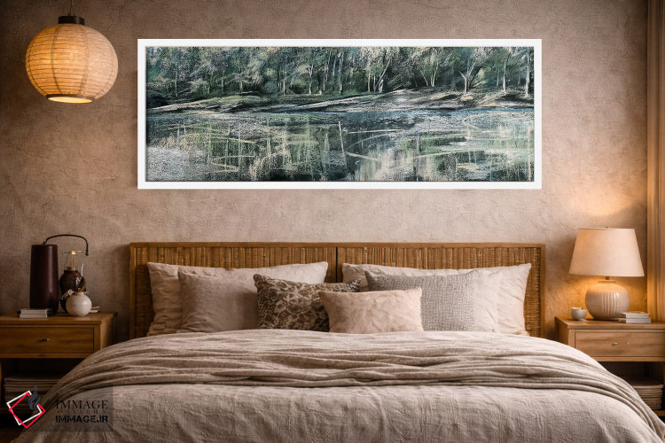 تابلو دکوراتیو مطالعه منظره پاستلی اثر استودیوهای تره سورله - D4W