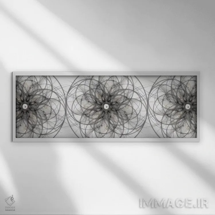 تابلو انتزاعی انرژی در تعادل II اثر تایلر اندرسون - نمای قابدار سفید