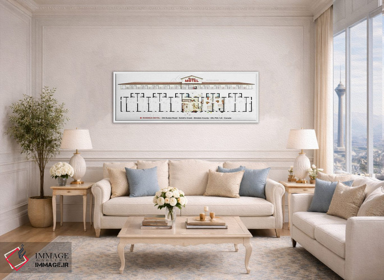 تابلو دکوراتیو نقشه متل رزباد از سریال شیتز کریک اثر تی وی فلورپلنز اند مور - D3W