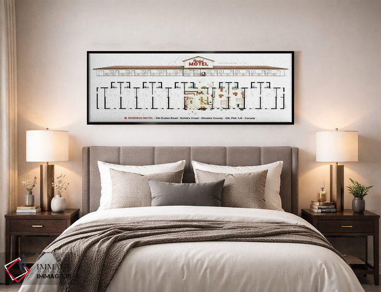 تابلو دکوراتیو نقشه متل رزباد از سریال شیتز کریک اثر تی وی فلورپلنز اند مور - D6B