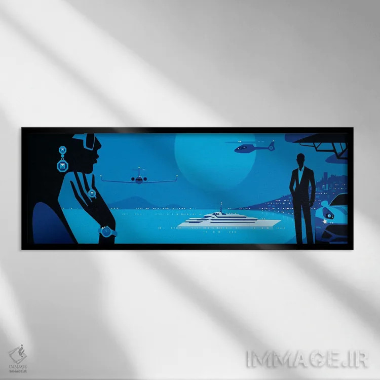 تابلو دکوراتیو کن اثر بو لوندبرگ - نمای قابدار مشکی