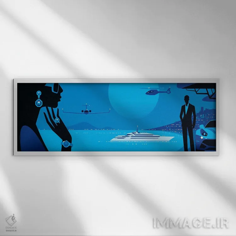 تابلو دکوراتیو کن اثر بو لوندبرگ - نمای قابدار سفید