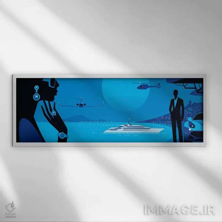 تابلو دکوراتیو کن اثر بو لوندبرگ - نمای قابدار سفید