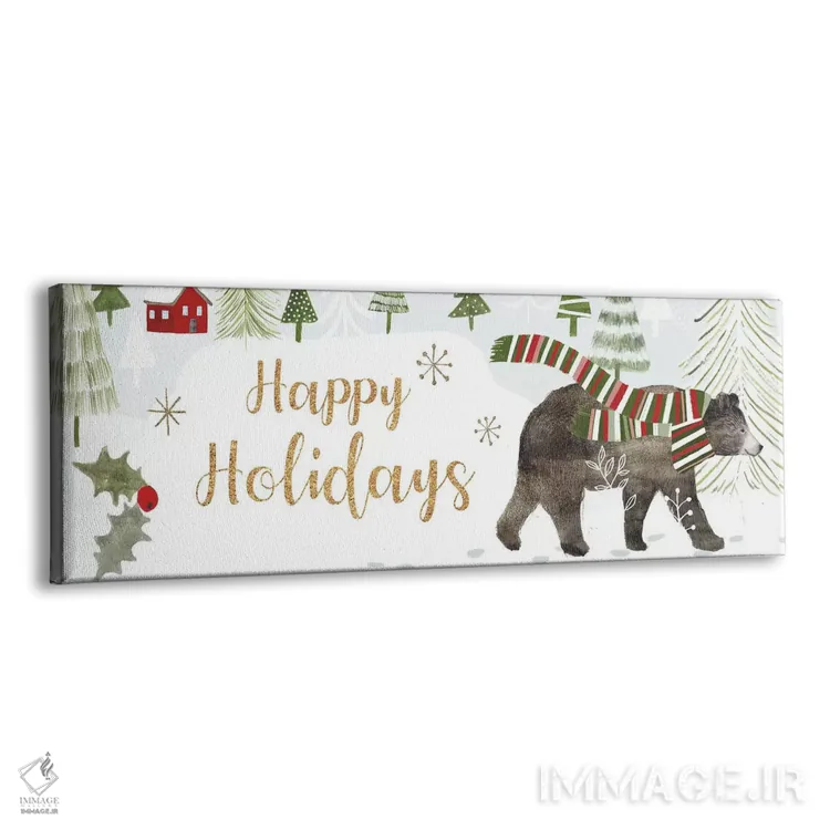 تابلو دکوراتیو مجموعه کریسمس جنگلی D اثر ویکتوریا بورگز - نمای پرسپکتیو محصول