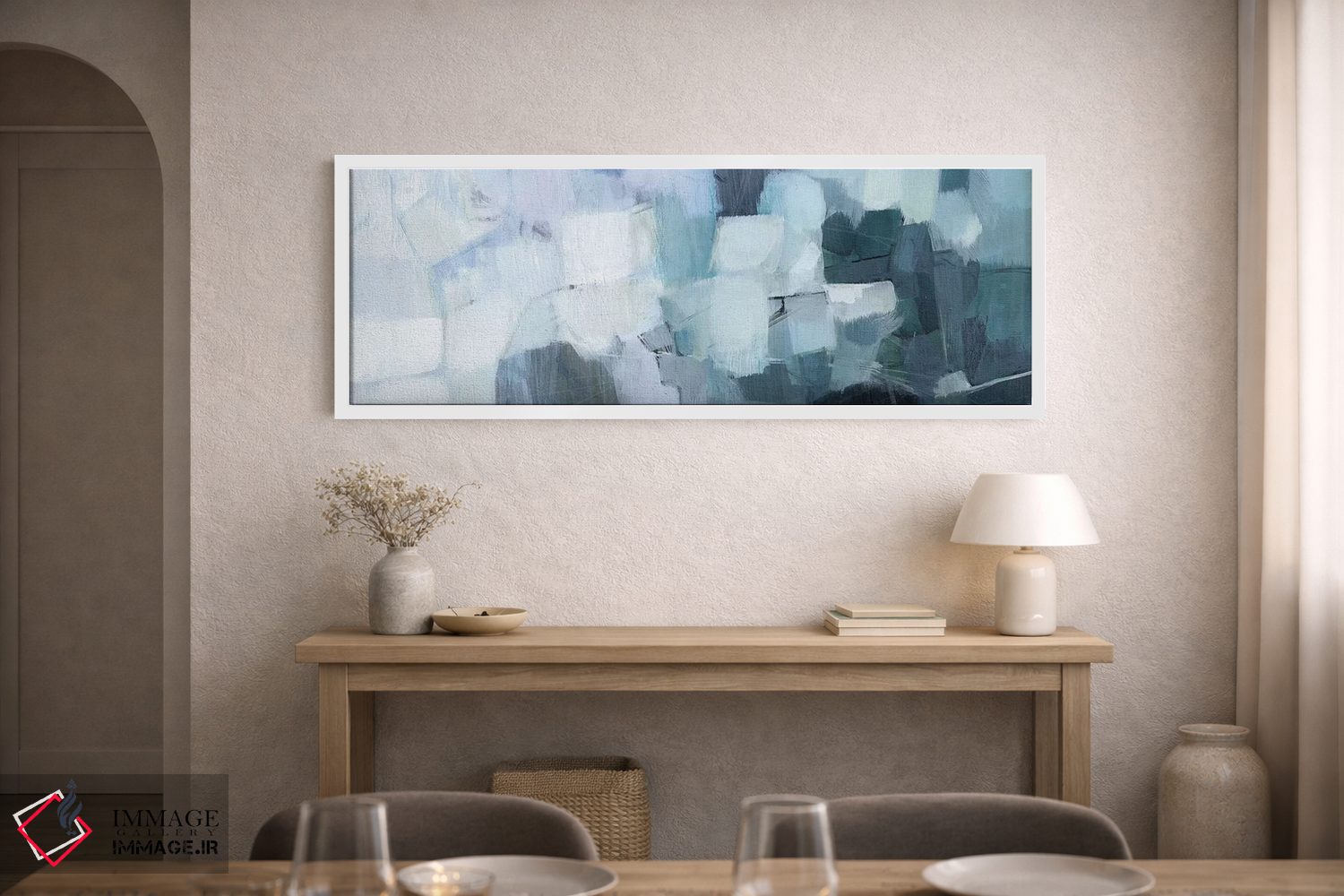 تابلو دکوراتیو سیلاب آبی ۲ اثر ویکتوریا بورگز - D1W