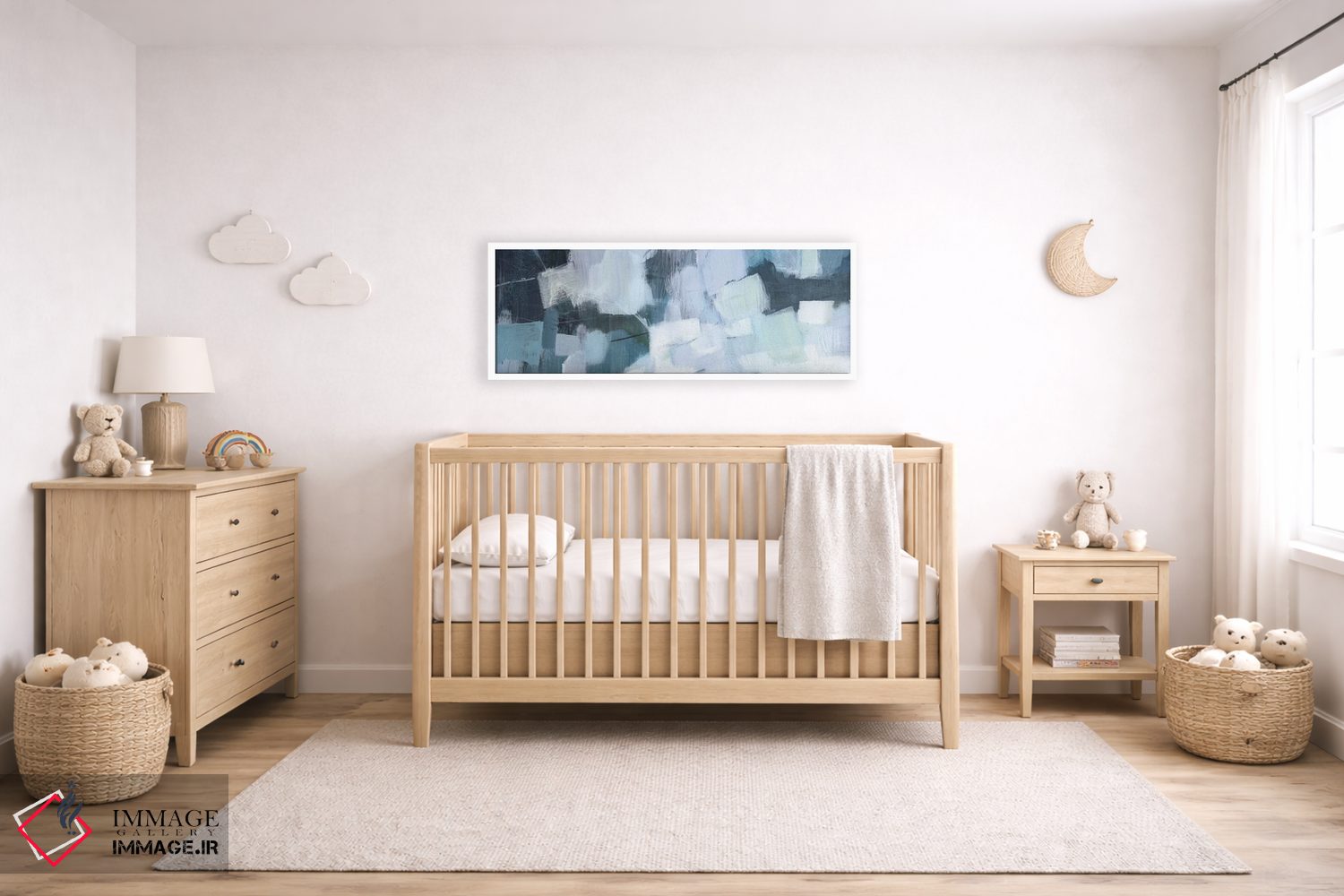 تابلو دکوراتیو سیلاب آبی ۱ اثر ویکتوریا بورگز - D6W