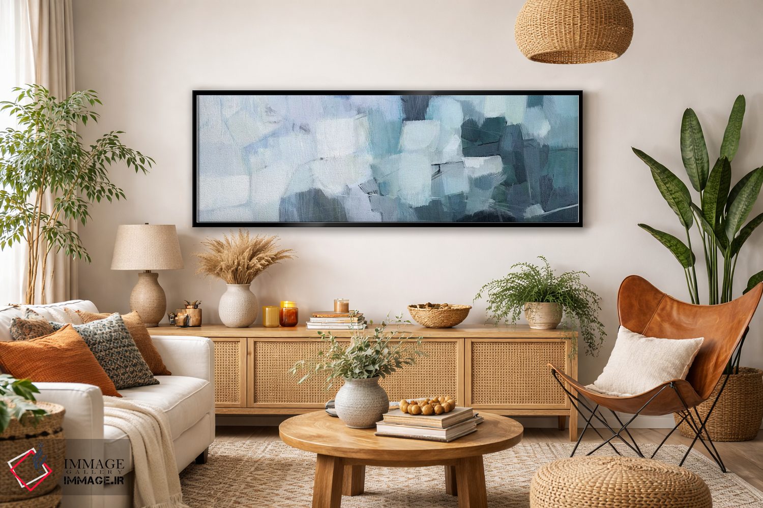 تابلو دکوراتیو سیلاب آبی ۲ اثر ویکتوریا بورگز - D5B