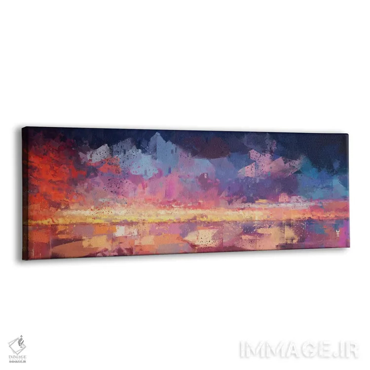 تابلو انتزاعی غروب در ماتریکس اثر وان کردی - نمای پرسپکتیو محصول