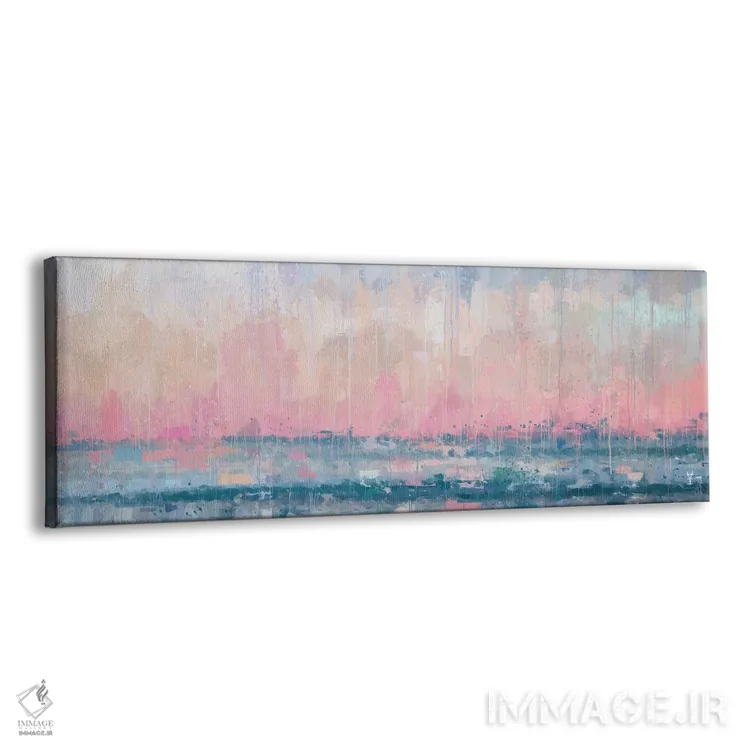 تابلو انتزاعی آرامش پاستلی اثر وان کردی - نمای پرسپکتیو محصول