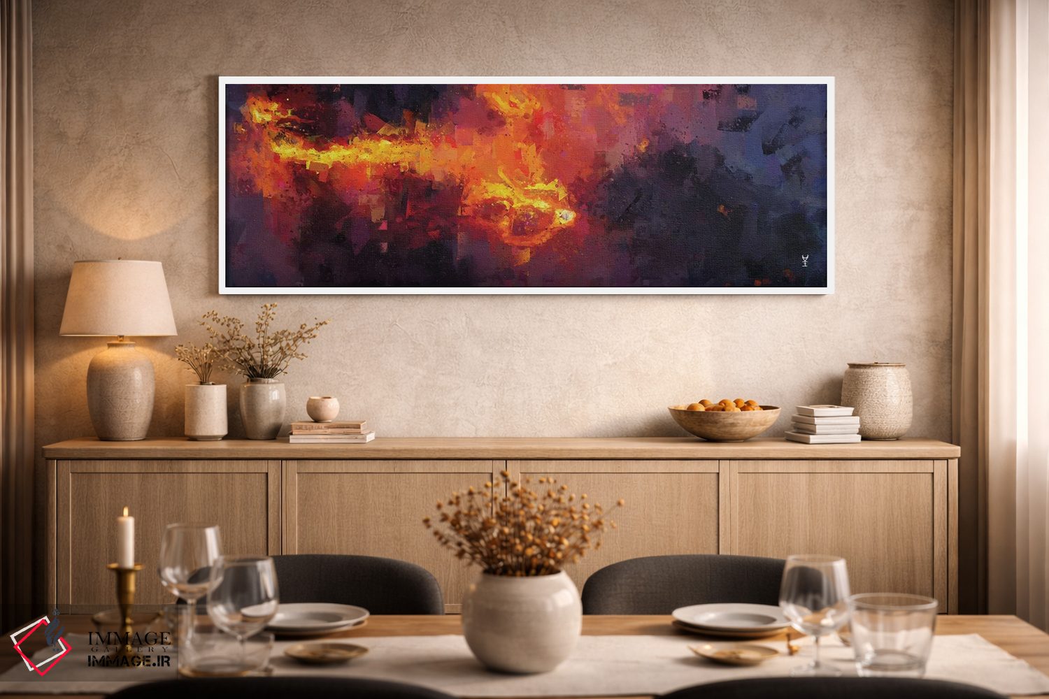 تابلو انتزاعی نفس هفائستوس اثر وان کردی - D2W