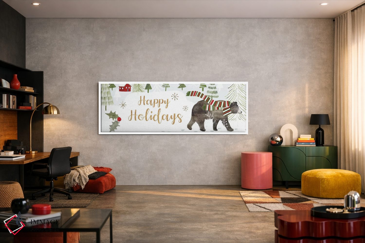 تابلو دکوراتیو مجموعه کریسمس جنگلی D اثر ویکتوریا بورگز - D4W