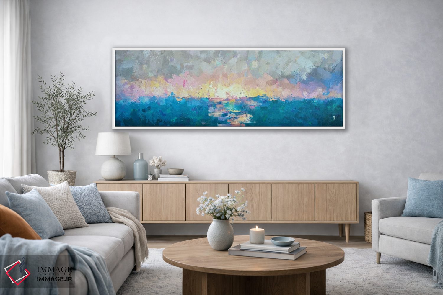 تابلو انتزاعی شور لطیف اثر وان کردی - D3W