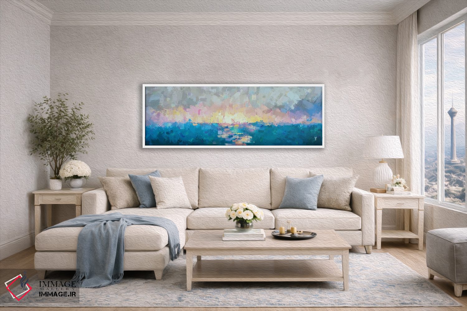 تابلو انتزاعی شور لطیف اثر وان کردی - D4W