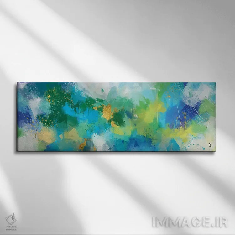 تابلو دکوراتیو آسمان رقصان اثر وان کردی - نمای روبهرو روی دیوار