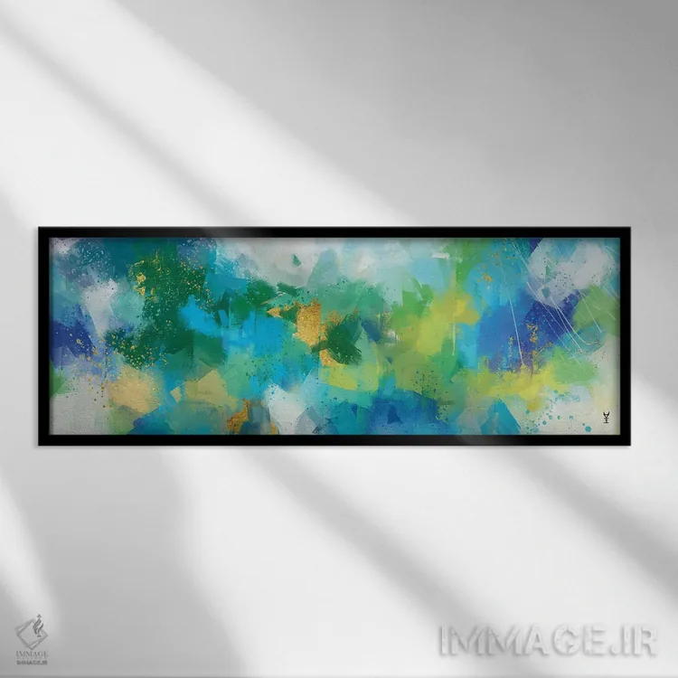 تابلو دکوراتیو آسمان رقصان اثر وان کردی - نمای قابدار مشکی