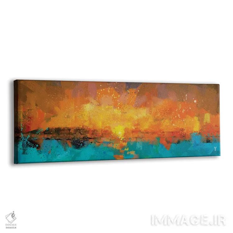 تابلو دکوراتیو طلوع نارنجی اثر وان کردی - نمای پرسپکتیو محصول