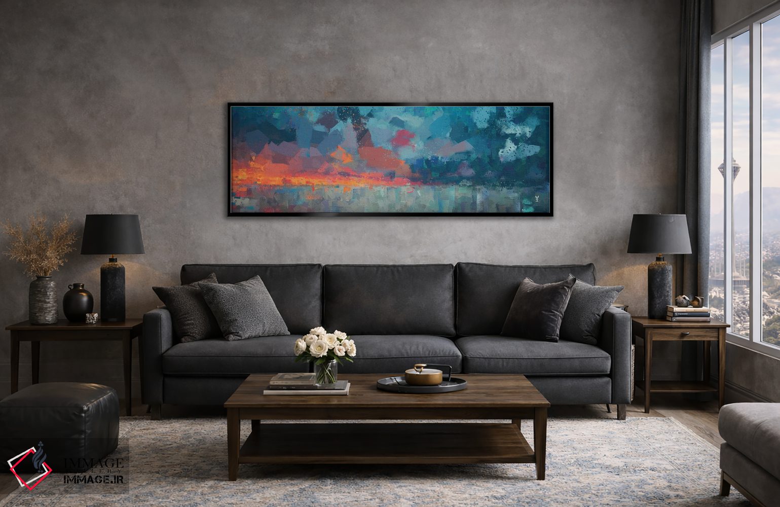 تابلو انتزاعی قطب جنوب اثر وان کردی - D4B