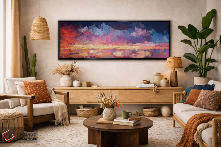 تابلو انتزاعی غروب در ماتریکس اثر وان کردی - D4B