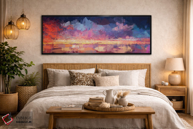 تابلو انتزاعی غروب در ماتریکس اثر وان کردی - D5B