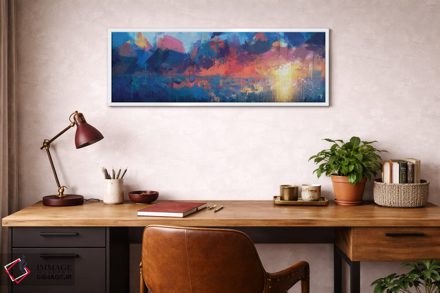 تابلو انتزاعی کبالت سرکش اثر وان کردی - D2W