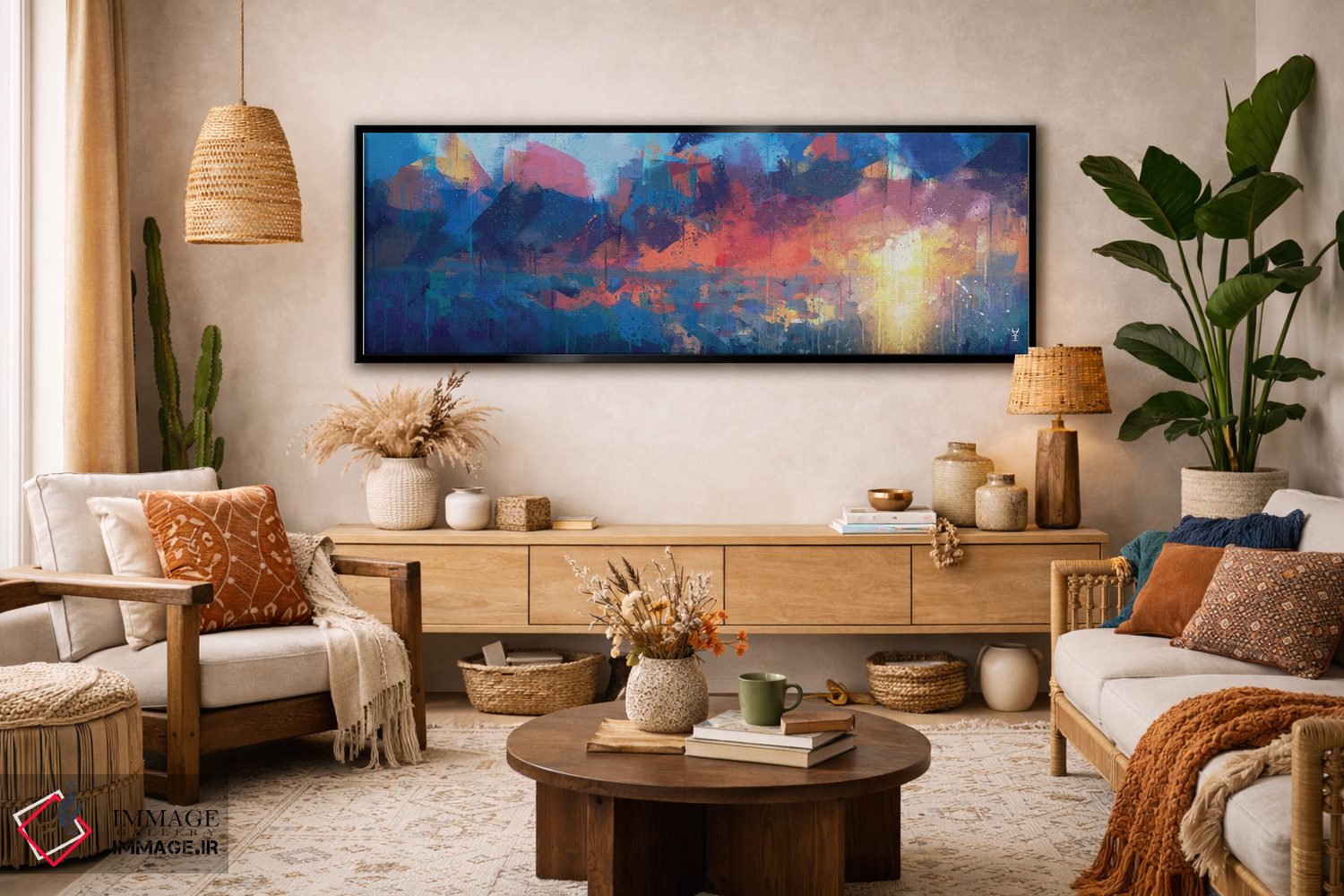 تابلو انتزاعی کبالت سرکش اثر وان کردی - D3B