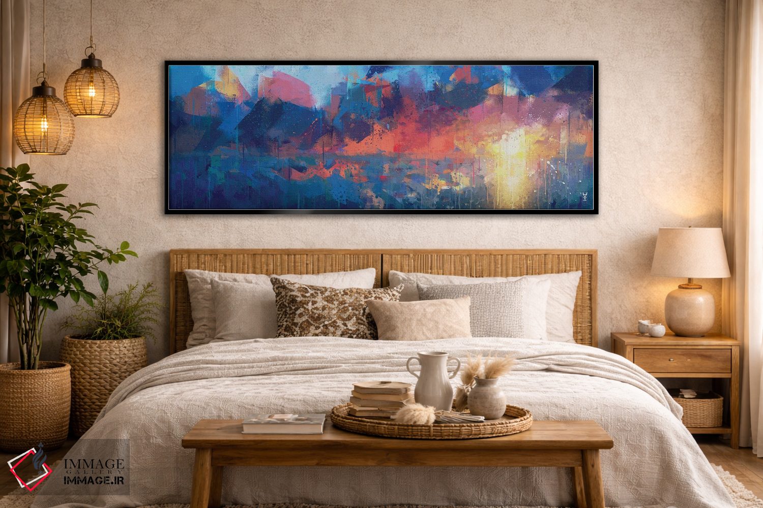 تابلو انتزاعی کبالت سرکش اثر وان کردی - D5B