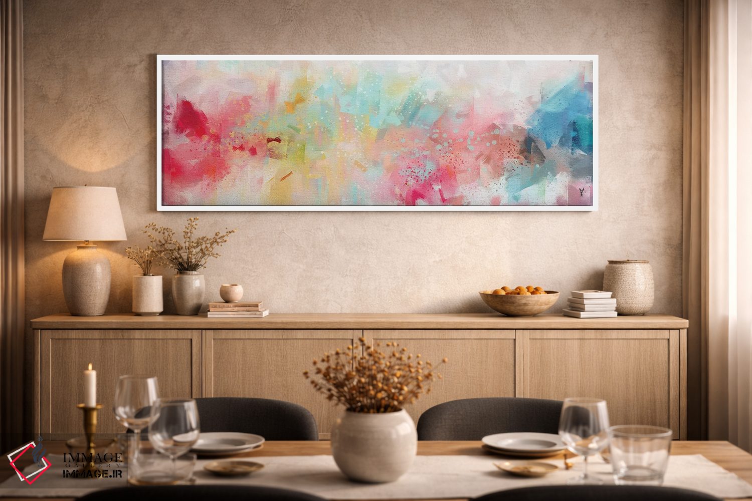 تابلو دکوراتیو پاشش رنگ اثر وان کردی - D2W