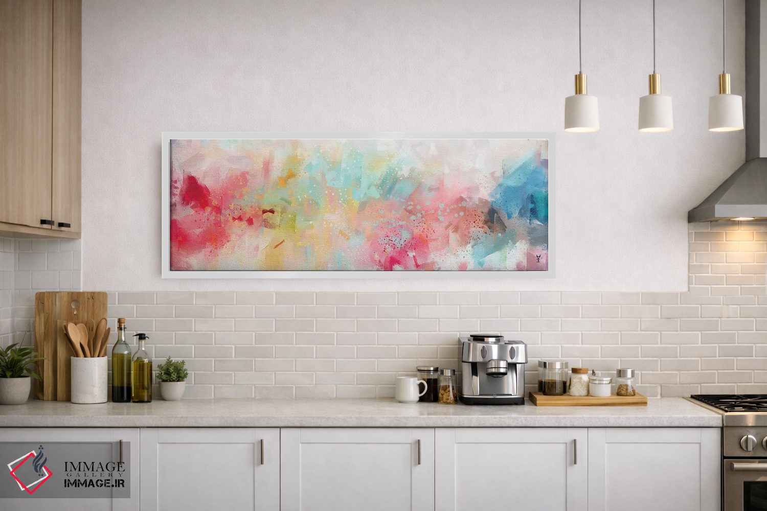 تابلو دکوراتیو پاشش رنگ اثر وان کردی - D3W